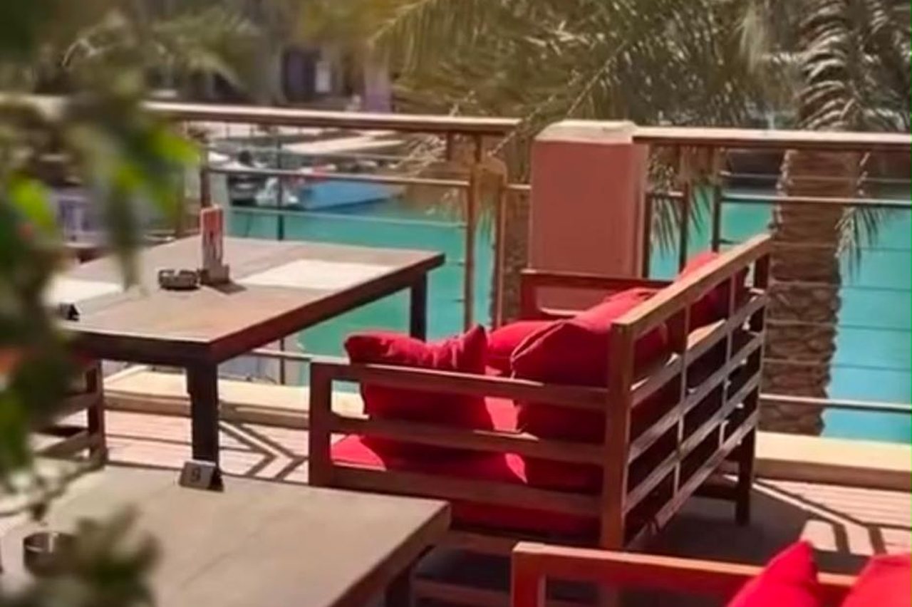 Kastana terrace overlooking the marina
